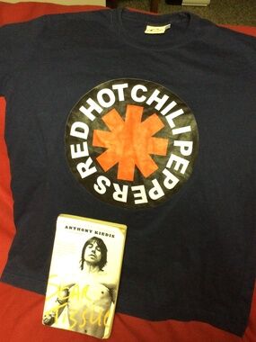 Red Hot Chili Peppers tshirt and book